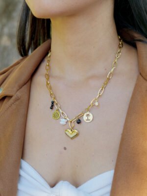 Collier coeur noir