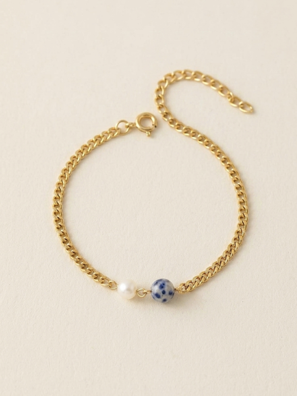 Bracelet Jaspe bleu