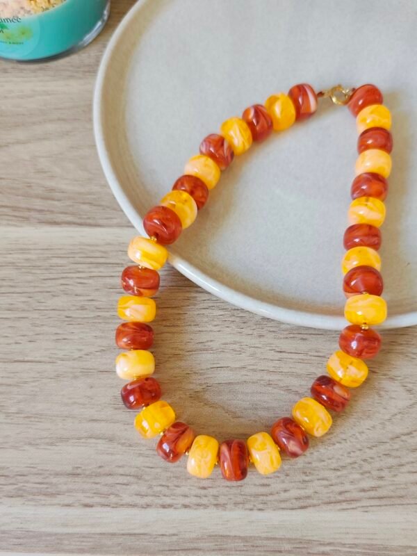 Collier Bubble Orange Terracotta
