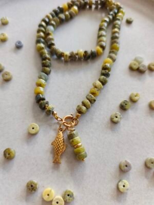 Collier Jaspe vert