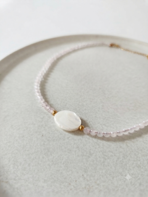 Collier Quartz Rosa
