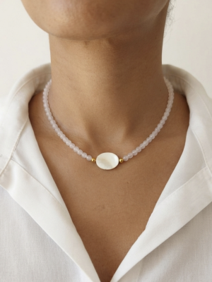 Collier Quartz Rosa