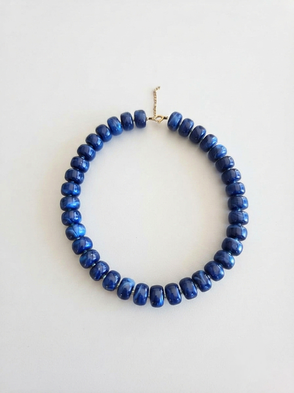 Collier Bubble Bleu foncé