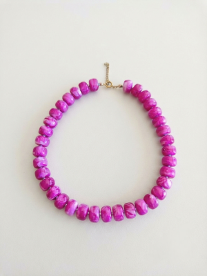 Collier Bubble Rose Fushia
